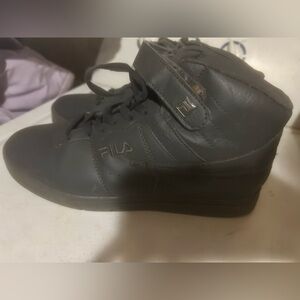 Fila Black High-Top Strap Sneakers